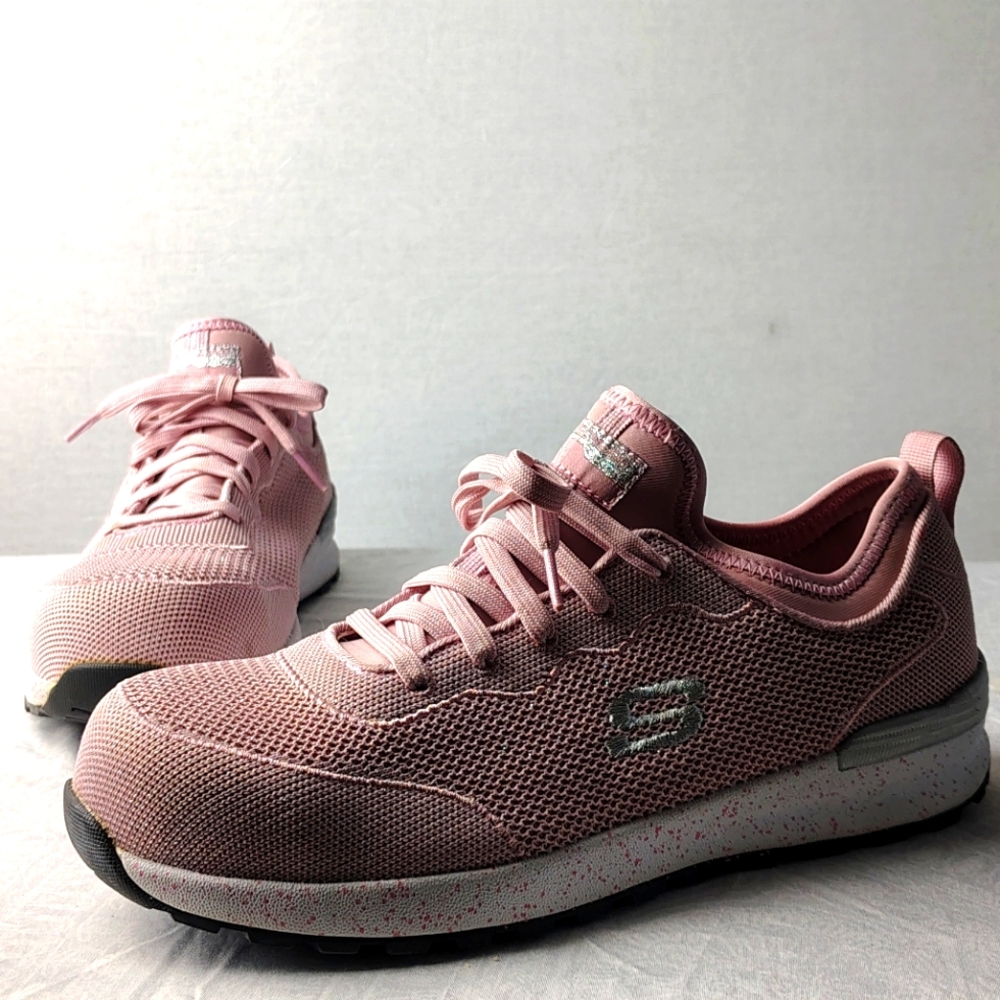 Skechers Bulklin-Baltran Safety Composite Toe Work Sneakers Womens 8.5 Wide Pink